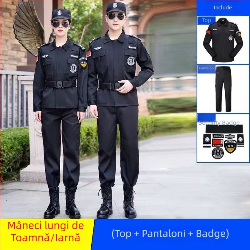 Set de Uniformă de Securitate, respirabil, din amestec de fibre de poliester pentru primăvară–toamnă, pentru bărbați