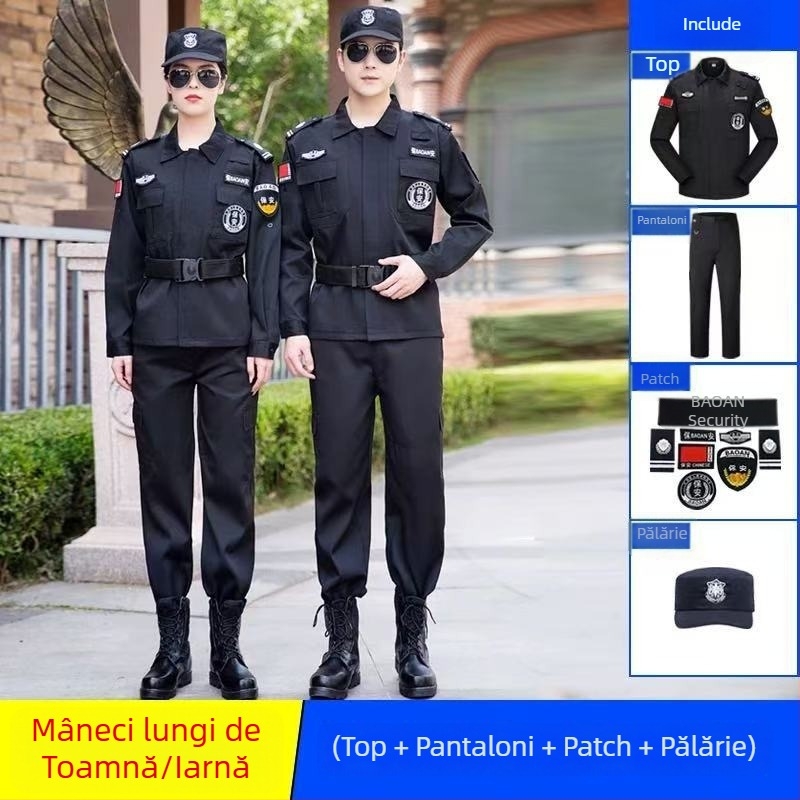 Set de Uniformă de Securitate, respirabil, din amestec de fibre de poliester pentru primăvară–toamnă, pentru bărbați