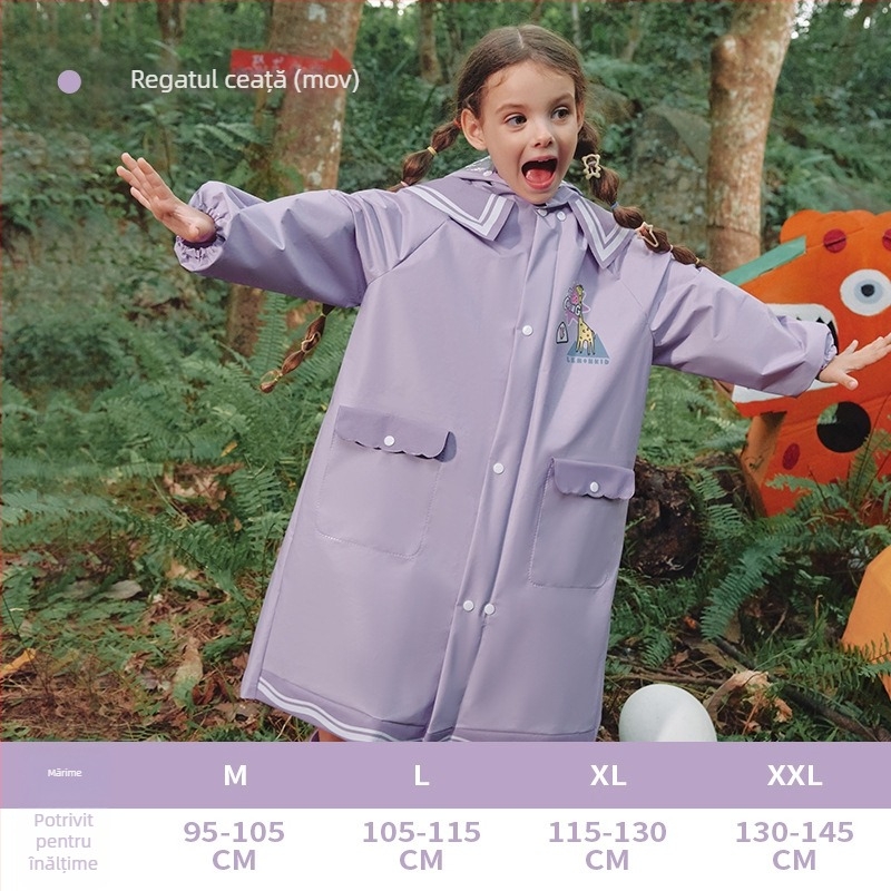 Poncho EVA pentru copii pentru drumeții - impermeabil, pentru 1 persoană, imprimare logo disponibilă, personalizabil