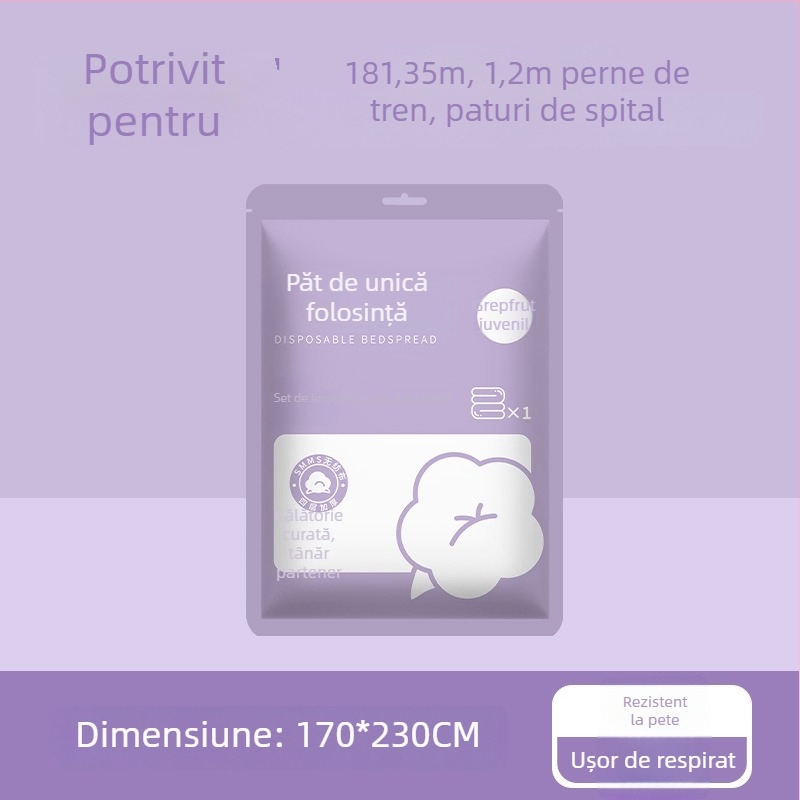 Cearșaf de pat de unică folosință cu elastic - SMMS material, protecție împotriva prafului, anti-murdărire, Youth brand