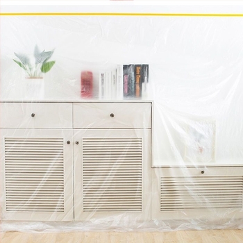 Husa de canapea de unică folosință, protecție împotriva prafului, folie de plastic PE, protecție a mobilierului în stil modern minimalist