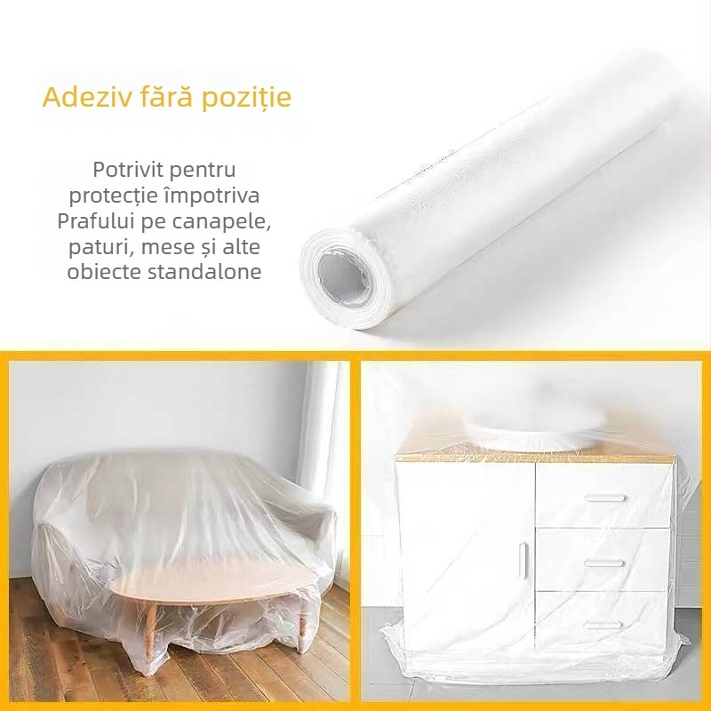 Husa de canapea de unică folosință, protecție împotriva prafului, folie de plastic PE, protecție a mobilierului în stil modern minimalist