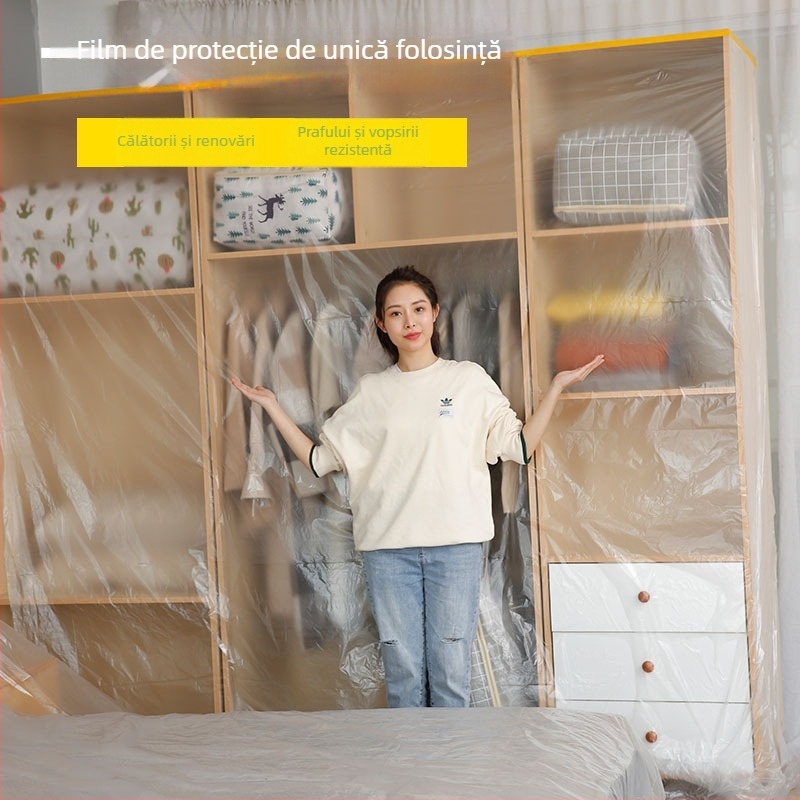 Film de mască din plastic pentru mobilier și canapele – PE polietilen, rezistent la praf și vopsire, pentru uz casnic