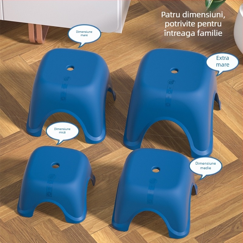 Taburet minimalist din plastic, design pătrat, ne pliabil; origine Jieyang; articol 5096; export transfrontalier: Da; import: Nu