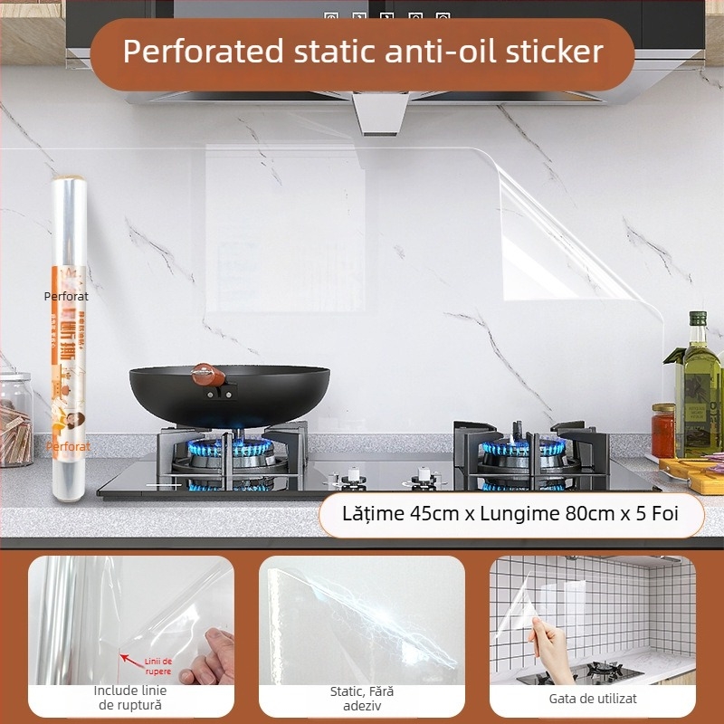 Autocolant de perete din PP, rezistent la apă, anti-murdărire, set de 2 bucăți, design modern minimalist