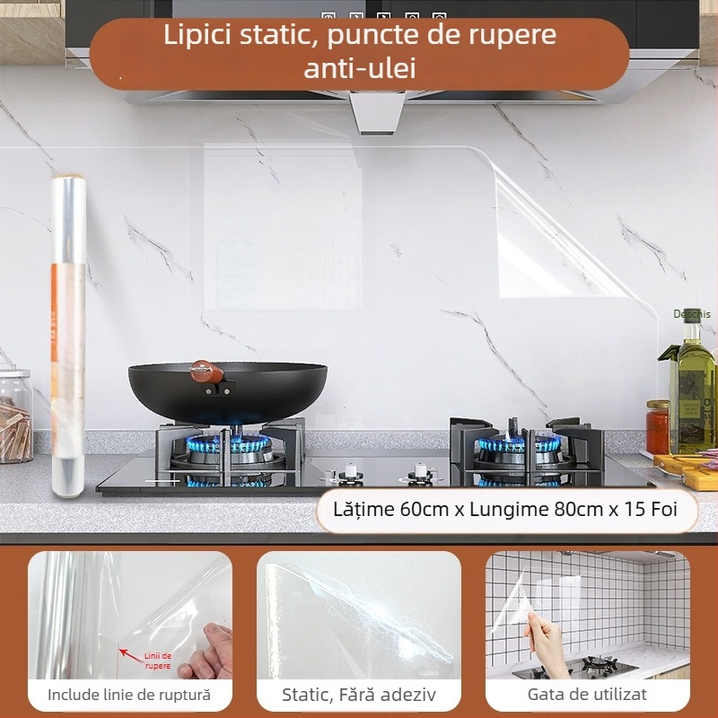 Autocolant de perete din PP, rezistent la apă, anti-murdărire, set de 2 bucăți, design modern minimalist