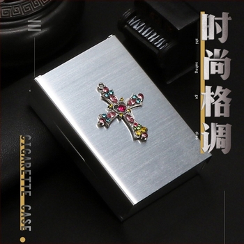 Casetă metalică pentru țigarete cu capac glisant, capacitate 20 țigarete, luciu lucios, stil minimalist modern, Futeng Brand