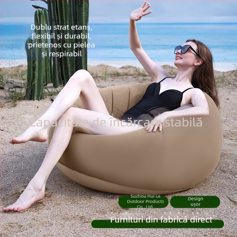 Canapea gonflabilă în formă de minge (PVC; 1 persoană; 1,1 kg greutate netă; umflare cu pompă de aer; cod produs Qx-sf)