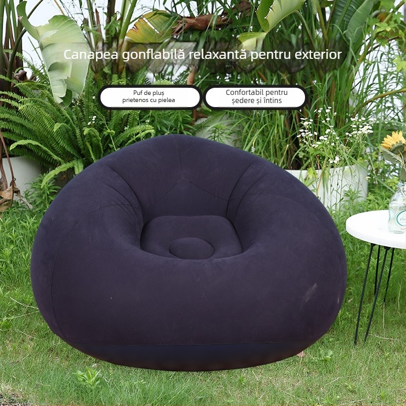 Canapea gonflabilă în formă de minge (PVC; 1 persoană; 1,1 kg greutate netă; umflare cu pompă de aer; cod produs Qx-sf)