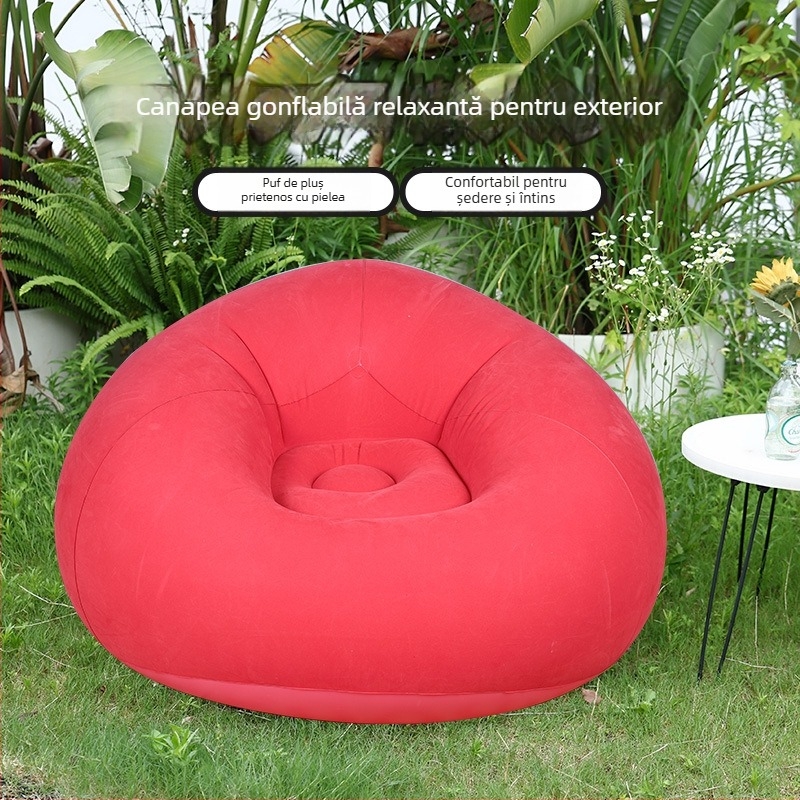 Canapea gonflabilă în formă de minge (PVC; 1 persoană; 1,1 kg greutate netă; umflare cu pompă de aer; cod produs Qx-sf)