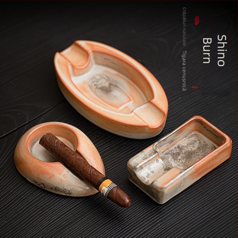 Cenușar pentru trabucuri din porțelan – Kangli Ceramics, Origine Dehua, Stil Chinezesc, Tipărire logo