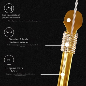 Set de cârlige dublu legate cu fir subțire, 20 de perechi
