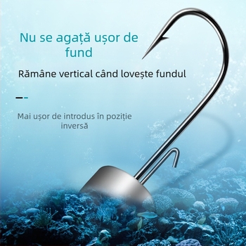 Chuangxin Lead Hook for Lure Soft Bait, Barbed Fishhook for Ocean Beach Fishing