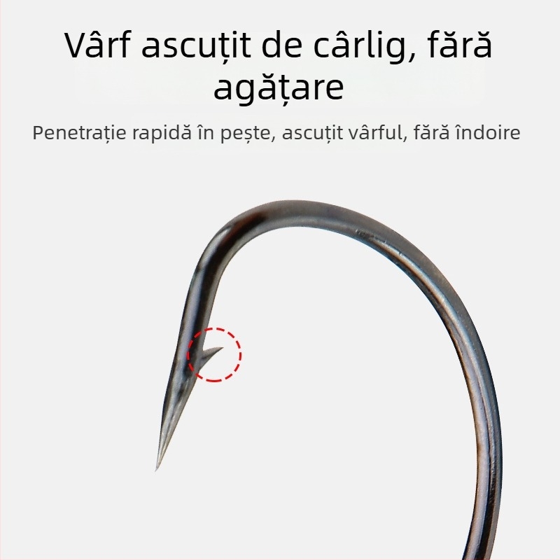 Chuangxin cârlig crank cu cap oloviu, 200 de bucăți în cutie pentru pescuit la plajă