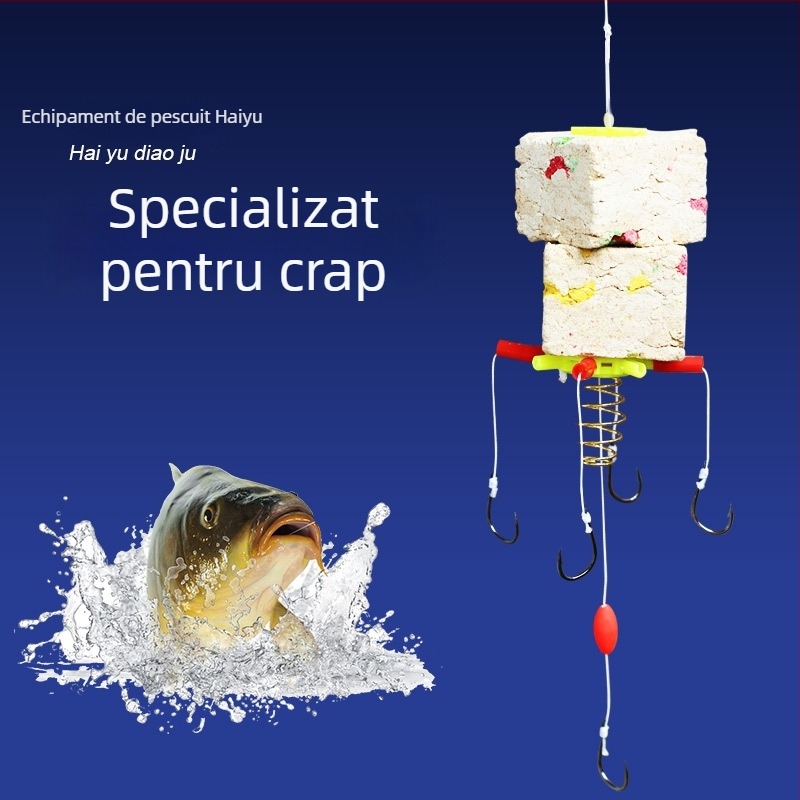 Set de cârlige cu vârfuri barbate pentru pescuit în aer liber, potrivit pentru râuri, lacuri, rezervoare și pâraie – Honglong feiyu