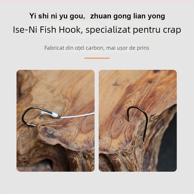 Set de cârlige cu vârfuri barbate pentru pescuit în aer liber, potrivit pentru râuri, lacuri, rezervoare și pâraie – Honglong feiyu