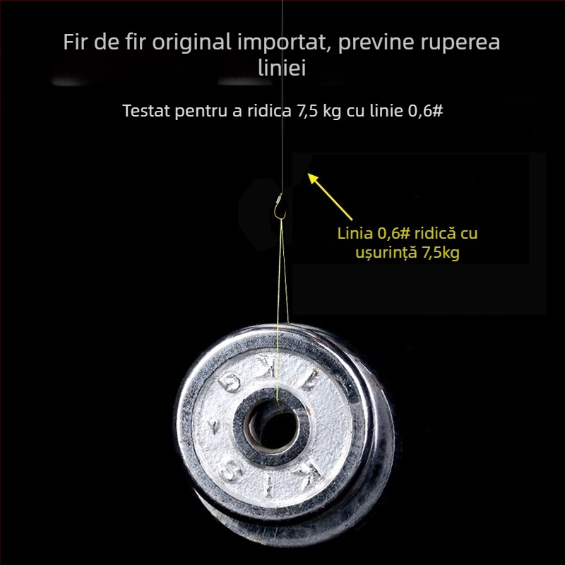 Cârlig de pescuit - manșetă aurie, cârlig dublu, cu vârfuri, pentru pescuit în râuri - Yingke