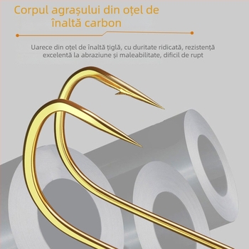 Cârlig de pescuit obișnuit — dublu, antiîncurcare, manșon auriu, vârfuri