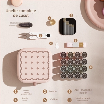 Kit de cusut – pentru uz casnic, practic, lucrat manual, portabil, set mini magnetic; Brand Youqin; Model F997T7M97J6665; Cantitate în cutie: 54; Greutate brută: 290 g
