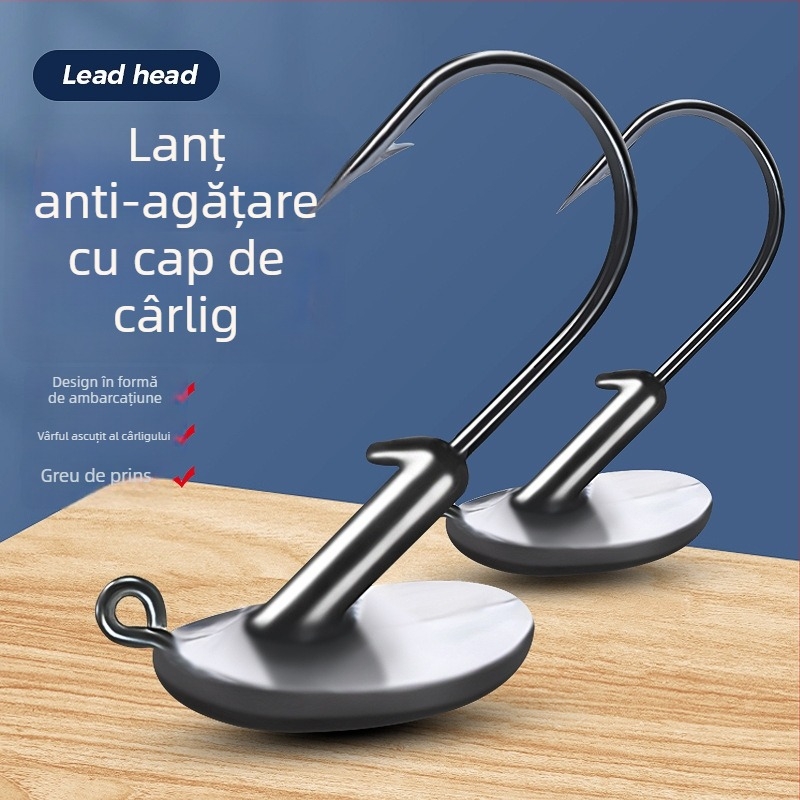 Huizhu Cârlig de plumb cu dinți pentru pescuit în râu