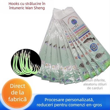 Cârlig de pescuit marin, cu ace, pentru pescuit de pe barcă, cutie cu 500 buc, marca Yifeng