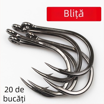 Cheng Jin cârlig pentru pescuit marin, din fier, pentru pescuit pe barcă, cu vârfuri zimțate, ambalaj 500 bucăți