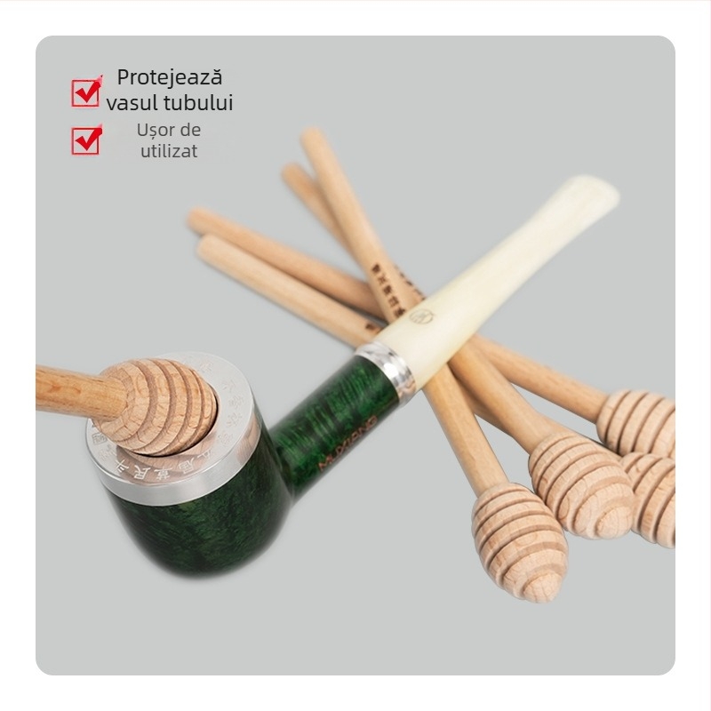 Set de curățare și întreținere pentru pipă — accesorii reutilizabile, cârpă de șters, tijă de presiune, imprimare logo disponibil