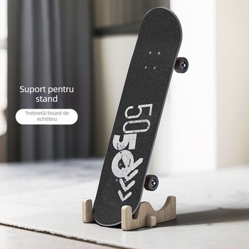 Suport din lemn pentru placă de echilibru și afișaj skateboard – Material: lemn; Cod produs XY-110; Suprafața plăcii: plată; Grup aplicabil: universal