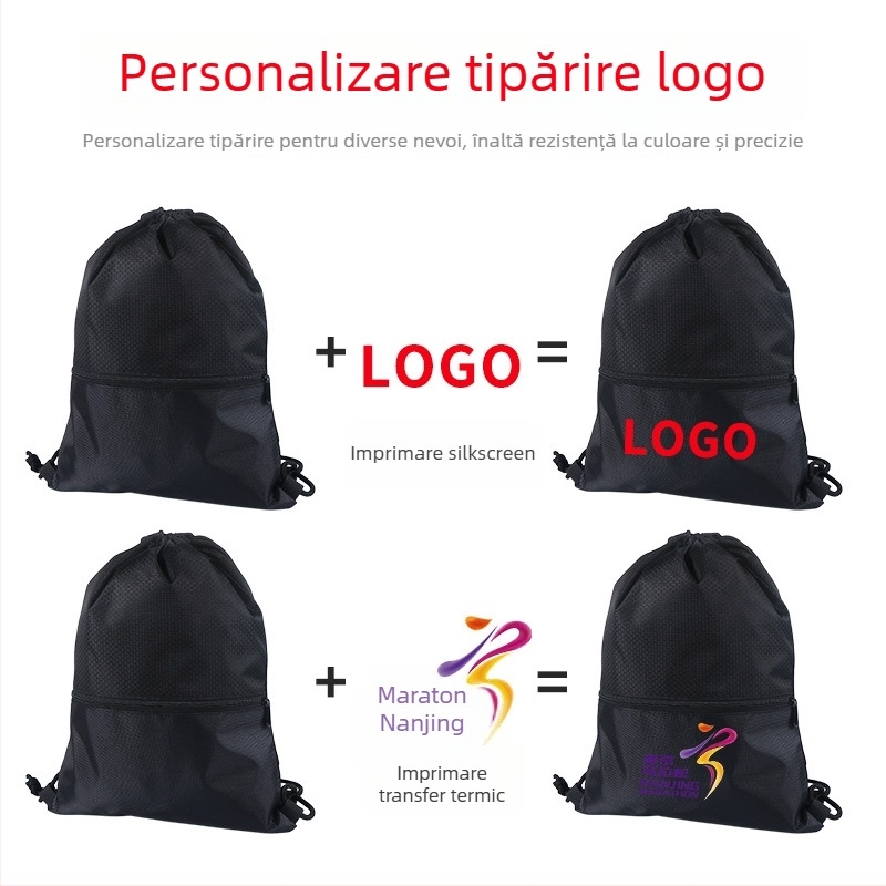 Geantă cu șnur din Oxford, imprimare cu fotbal, pentru alergări în aer liber, în stocuri gata, personalizare disponibilă