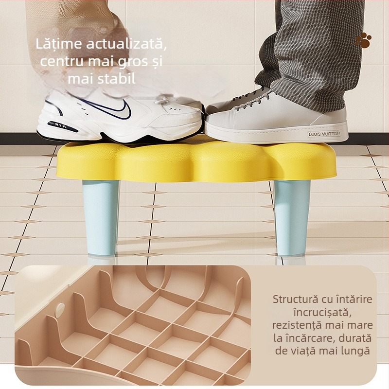 Scaun de sprijin pentru picioare în baie din PP, antiderapant, nepliabil, brand Yushi