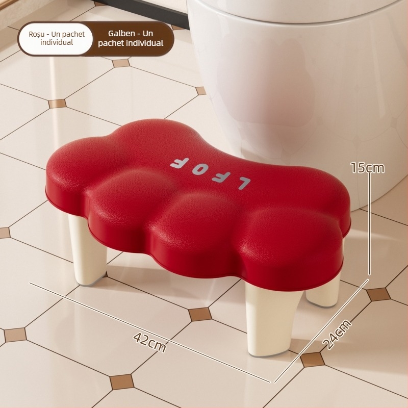 Scaun de sprijin pentru picioare în baie din PP, antiderapant, nepliabil, brand Yushi