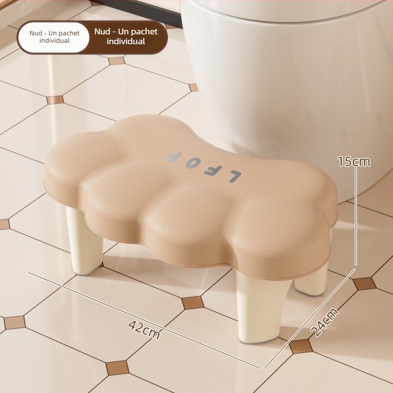 Scaun de sprijin pentru picioare în baie din PP, antiderapant, nepliabil, brand Yushi