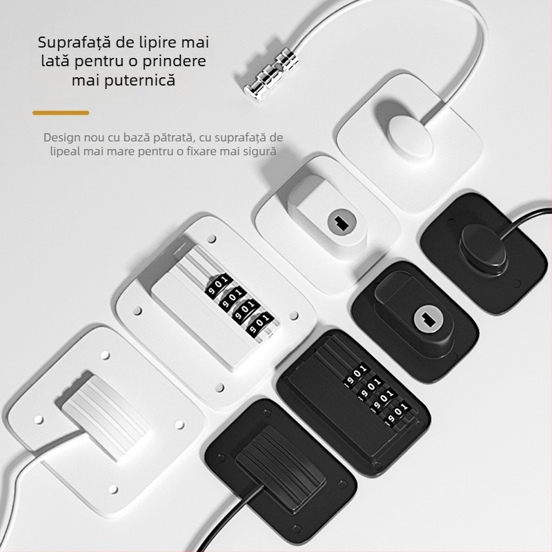 Încuietare cu parolă fără găuri pentru frigidere și dulapuri; construcție îngroșată; anti-furt; Model Password Refrigerator Lock-001; Material: oțel inoxidabil + ABS