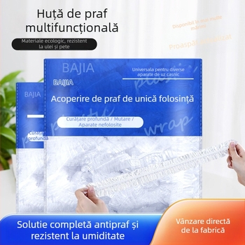 Cap de praf de unică folosință, rotund, din plastic pentru bucătărie – husă protectoare anti-praf pentru friteuză, multifuncțională
