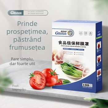 Acoperire de folie alimentară de unică folosință pentru frigider – plastic, rezistentă la -60°C până la 140°C, 1 bucată, uz casnic