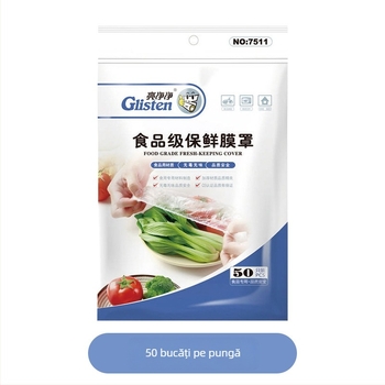 Acoperire de folie alimentară de unică folosință pentru frigider – plastic, rezistentă la -60°C până la 140°C, 1 bucată, uz casnic