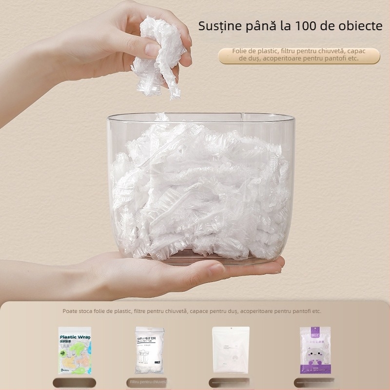 Capac montat pe perete pentru folie PET, cutie de depozitare anti-praf, 1 bucată, pachet de 50