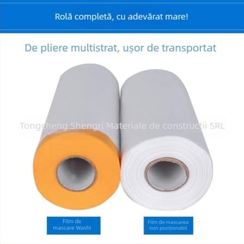 Folie de protecție anti-praf de unică folosință, cu hârtie japoneză de protecție, pentru protecția la vopsire și amenajare auto și mobilier, personalizabilă