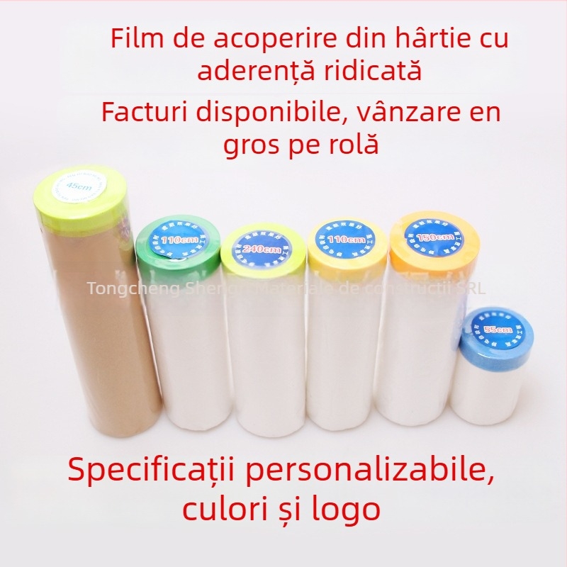 Folie de protecție anti-praf de unică folosință, cu hârtie japoneză de protecție, pentru protecția la vopsire și amenajare auto și mobilier, personalizabilă