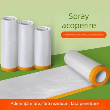 Film protector împotriva prafului pentru mobilier, electrocasnice și mașini; material PE; grosime 0,06 microni; adeziv pe bază de apă; bază din bandă Washi; tambur din carton; de unică folosință
