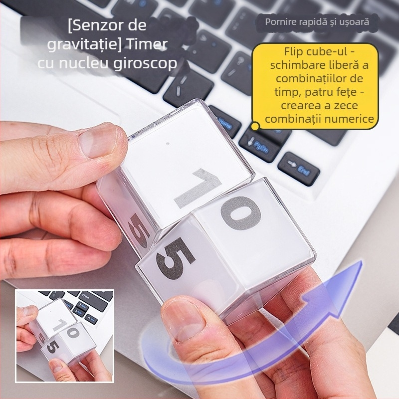 Exped Smart West Guard Cronometru cub cu senzor de gravitație — electronic, alimentat de baterie, carcasă din plastic, pentru studiu, birou, bucătărie