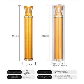 Tub de hidratare pentru trabucuri din aliaj de aluminiu — portabil, etanș, multifuncțional, cu deschizător și suport pentru trabucuri