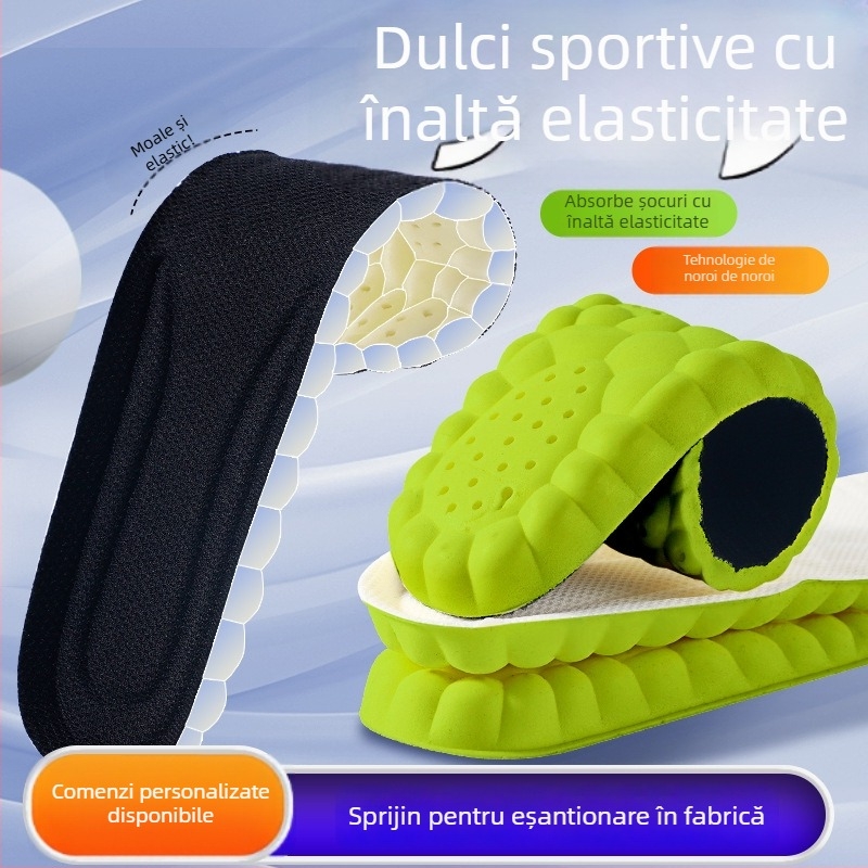 Talpă pentru încălțăminte – aerisită, cu amortizare înaltă, absorbție a transpirației și prevenire a mirosurilor, PU material, model imprimat, unisex, personalizabil