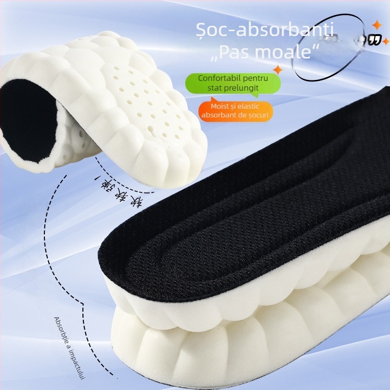 Talpă pentru încălțăminte – aerisită, cu amortizare înaltă, absorbție a transpirației și prevenire a mirosurilor, PU material, model imprimat, unisex, personalizabil