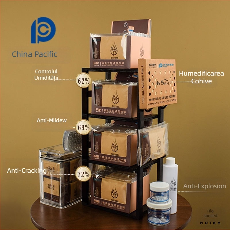 Geantă de umidificare pentru țigări Gray Bar, material sare metalică, stil minimalist, fără import