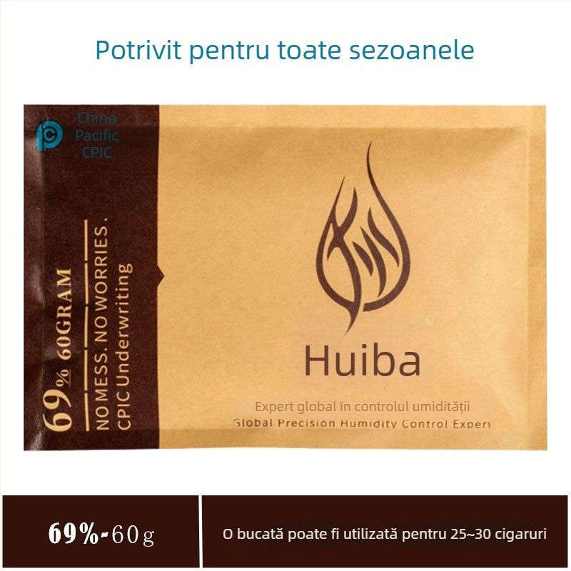Geantă de umidificare pentru țigări Gray Bar, material sare metalică, stil minimalist, fără import