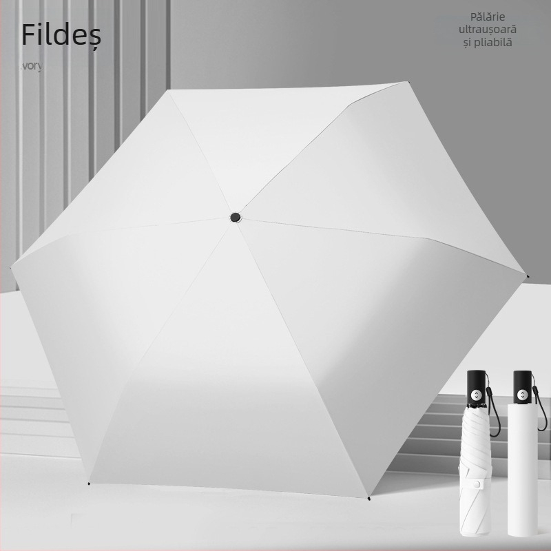 Umbrelă de soare în stil japonez, ultra-ușoară, deschidere-închidere automată, 6 brațe, tijă din aluminiu, protecție UV UPF50+