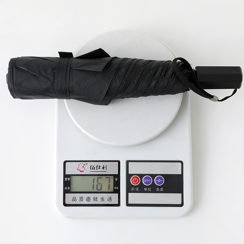 Umbrelă în formă de creion din fibră de carbon, 6 arce, brațe din fibră, tijă din aliaj, UPF > 50