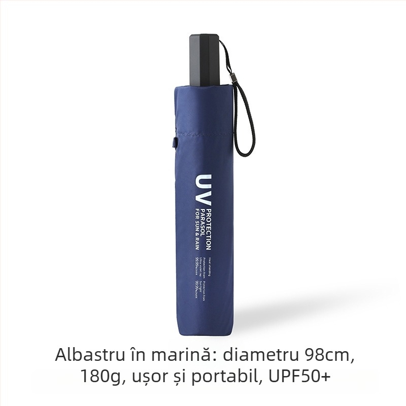 Umbrelă în formă de creion din fibră de carbon, 6 arce, brațe din fibră, tijă din aliaj, UPF > 50