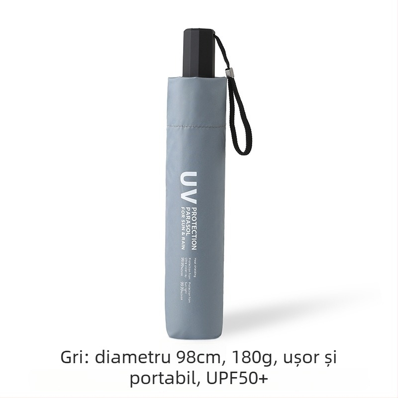 Umbrelă în formă de creion din fibră de carbon, 6 arce, brațe din fibră, tijă din aliaj, UPF > 50